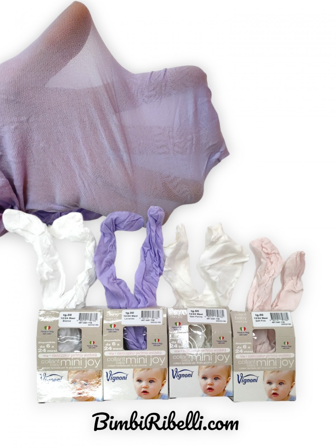 Collant filanca ricamate neonata 12-24 mesi