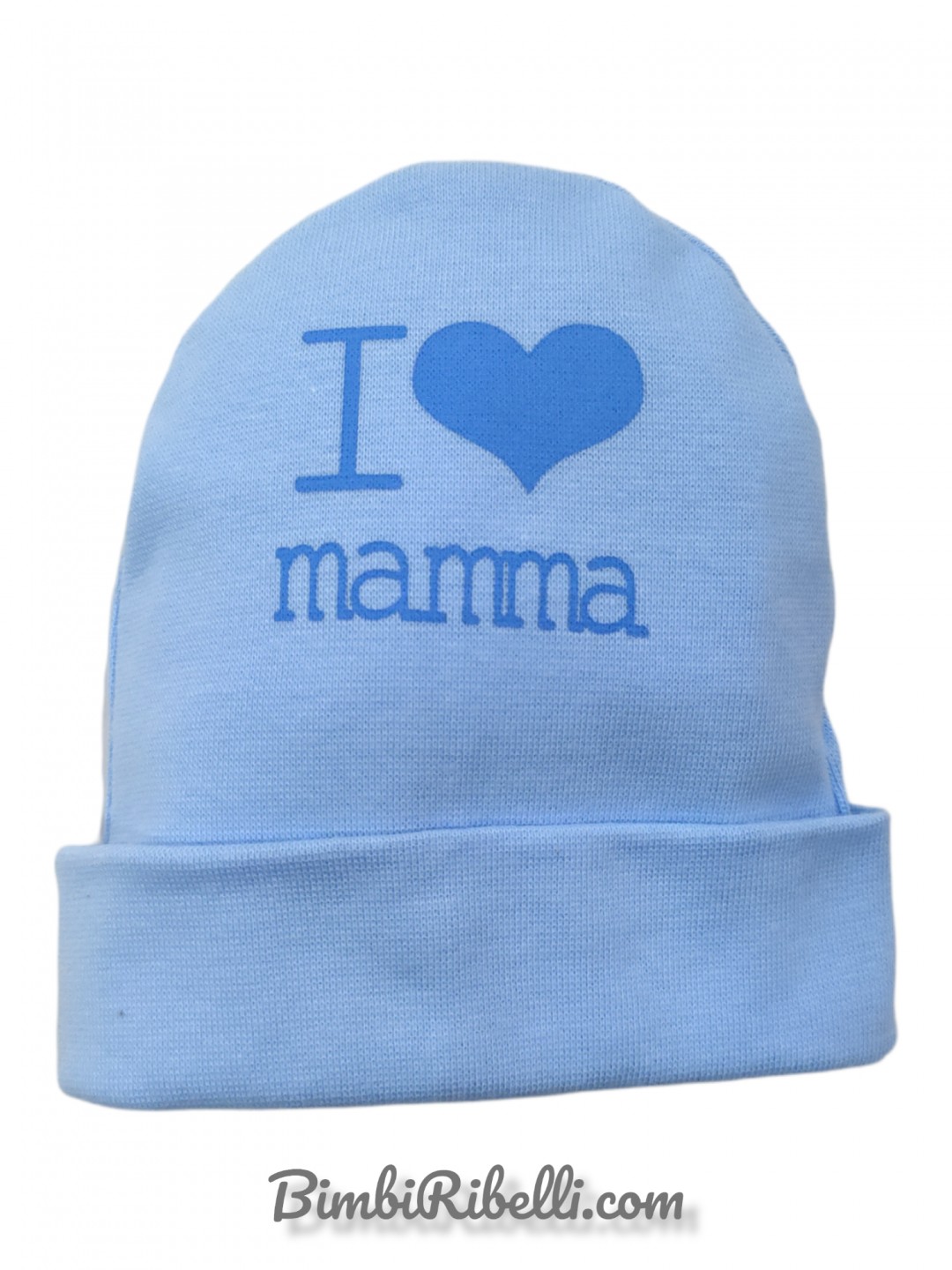 Cappello in cotone i love mamma 0-3 mesi