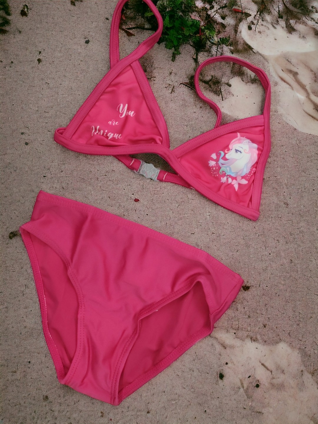 Costumi bikini mare 3-8 anni unicorno